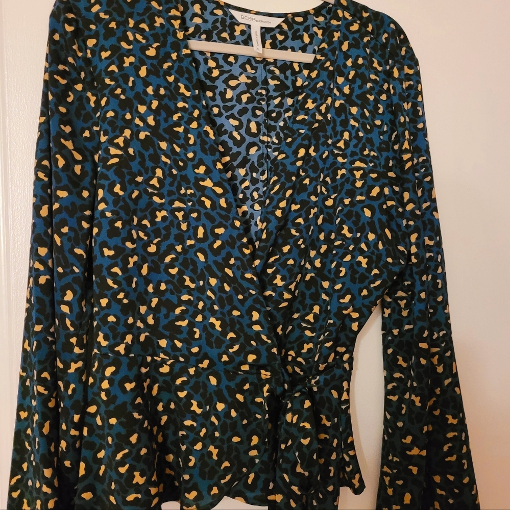 Bcbg wrap blouse